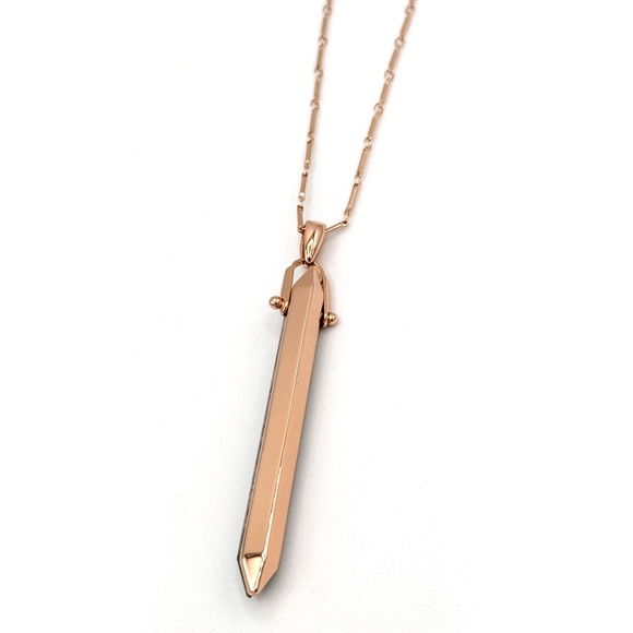 Stella & Dot “Rebel” Larkavite Rose Gold Toned Necklace - Picture 3 of 5